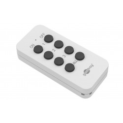 Remote control socket - 230V - 1100 W.Have you ever wanted to be able to control your electronic devices and lights remotely? With the remote-controlled socket 1+1, you get exactly this convenience and control. The set consists of 1 x remote control socket and 1 x remote control, making it a practical solution for controlling electrical appliances and lighting with a maximum power of 1100 W.goobay