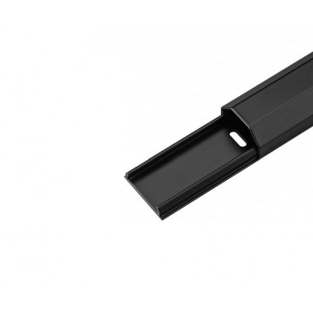 Cable tray / wireduct  33 mm. 1.1 meter aluminum, color black