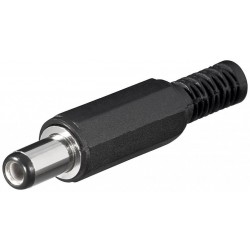 DC plug Ø2,1/Ø5.5 mm. with cable protector