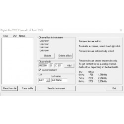 Signalmeter - redigerbar kanaldata via PC - DigiAir PRO T2/C