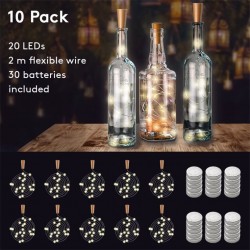 Bottle string light with 20 LEDs - warm whiteDecorative light chains with "cork"screws that provides a cozy and beautiful lighting.goobay