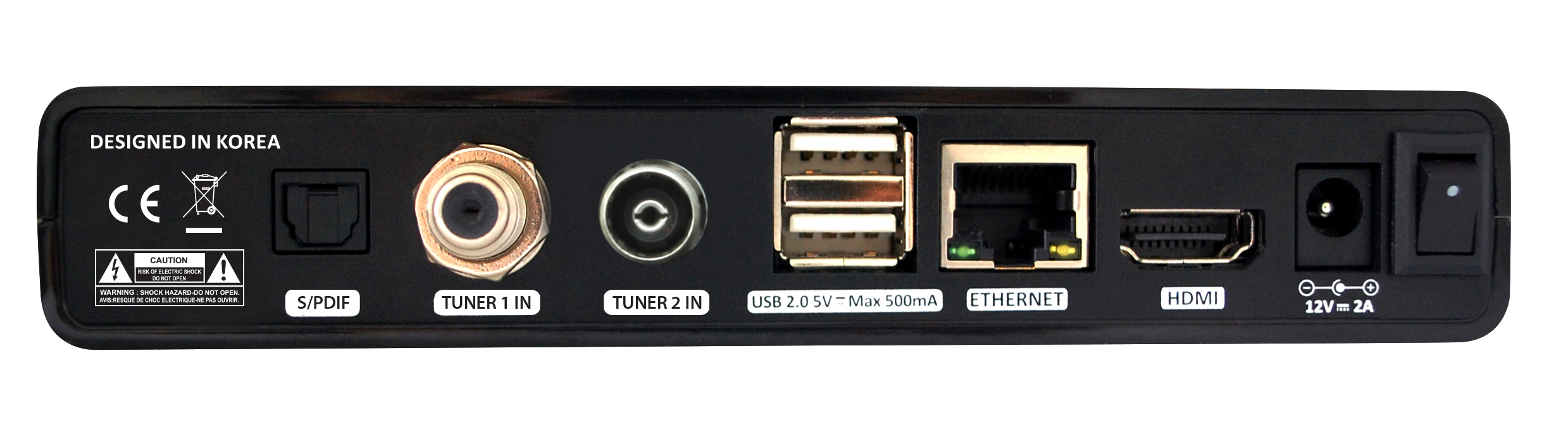 Lunix 4K TV Boks til kabel TV DVB-C, Antenne TV DVB-T/DVB-T2 og parabol TV DVB-S/S2/S2X