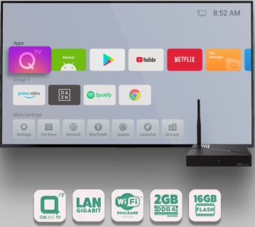 IPTV Stream multimedia TV Boks Android 9 - lynhurtig